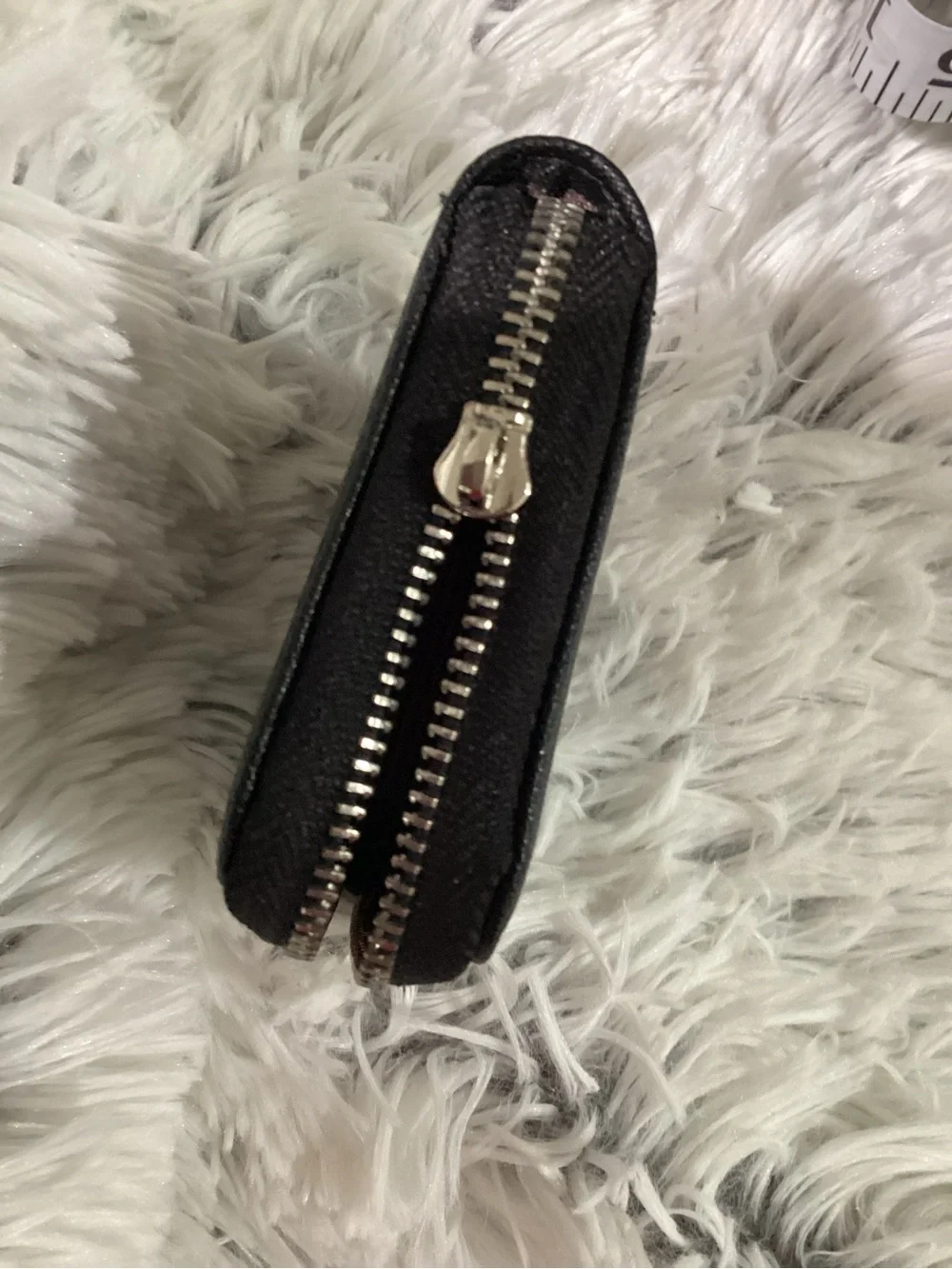 William POLO Black Zip Around Card Holder Wallet